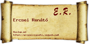 Ercsei Renátó névjegykártya