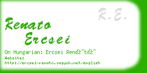 renato ercsei business card
